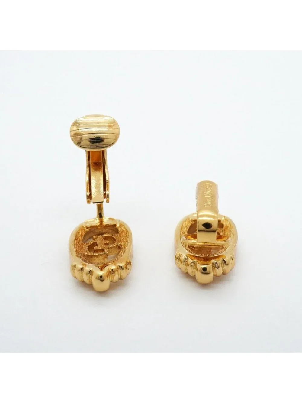 Dior Earrings CD Logo Gold Plated